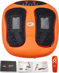 Electric Foot Massager Machine with Remote Control, Adjustable Speed, Vibration - Calf Massager - Feet Massager (Orange)