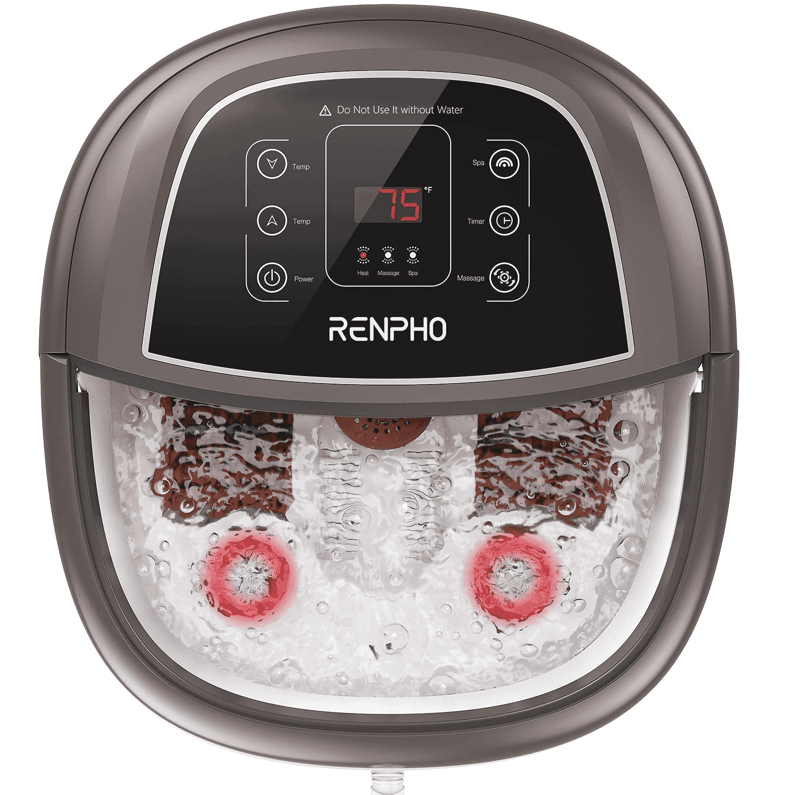 Bath Massager with Heat Bubbles Shiatsu Massage & Jets Soak Tub Relieve Muscle Pain, Mothers Day Birthday Gifts for M...