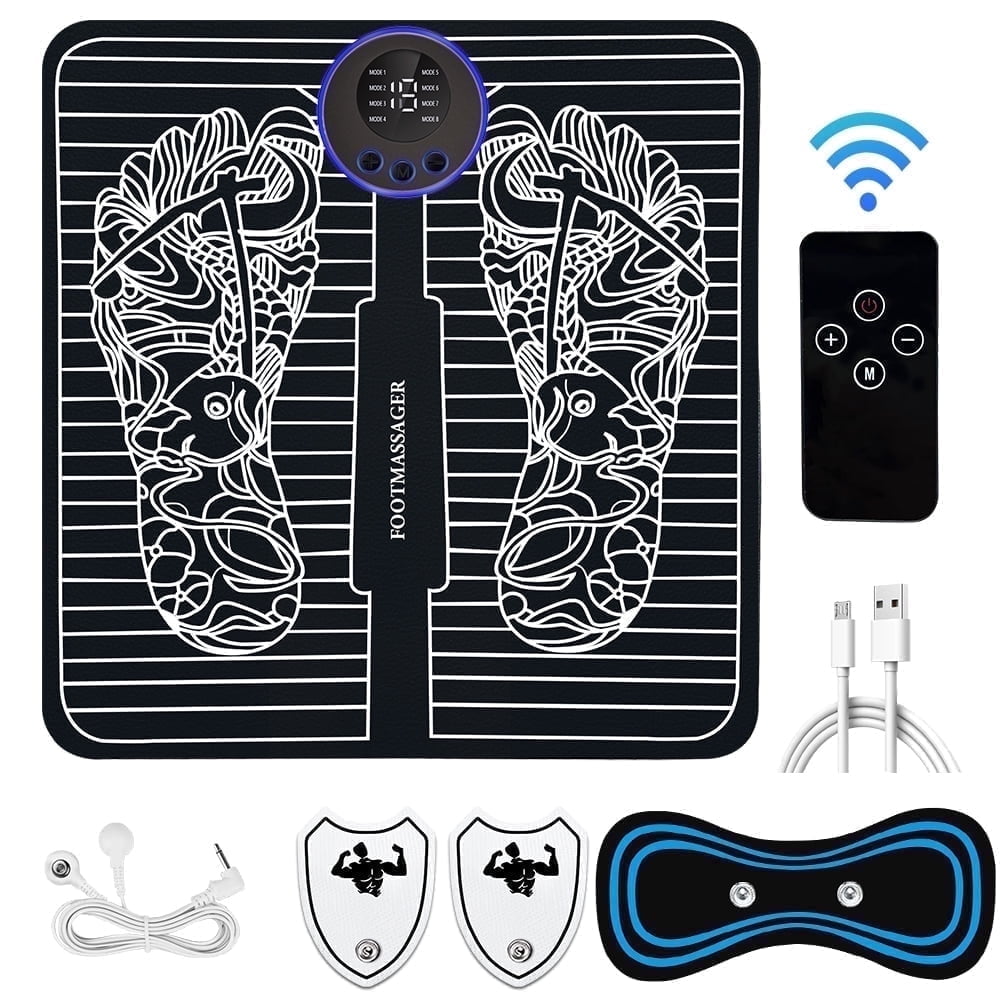 Massager Muscle Relaxation Electric Massager Mat Pad for Neuropathy Stimulator Feet Circulation Pain Relief,Plantar F...