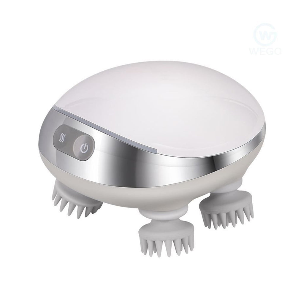 With Hot Compress And Red Light Therapy, Waterproof Electric Head For Relaxation, Portable Rechargeable For Stress Re...