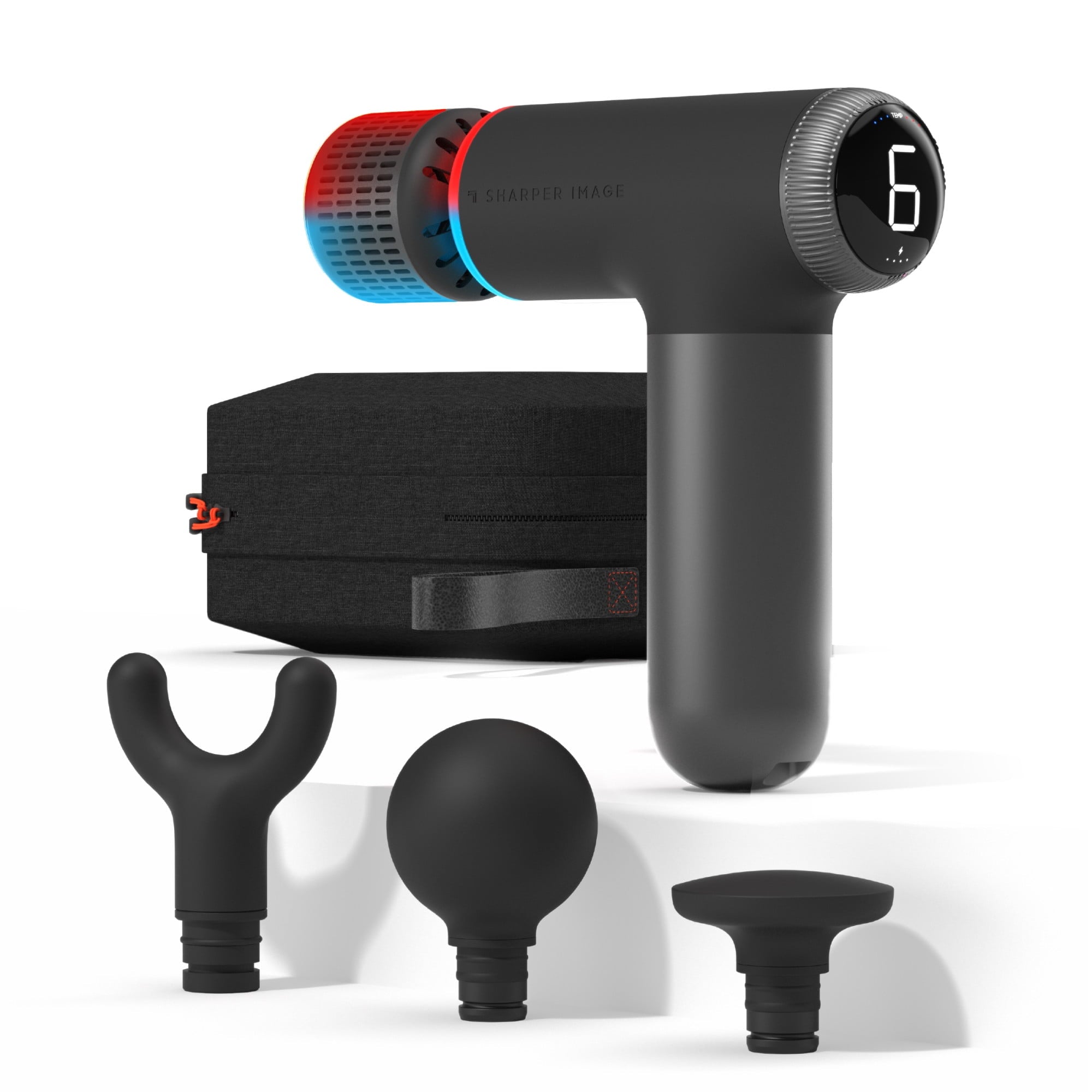 Pro+ Compact Hot & Cold Percussion Massager with Dual-Temperature Hot + Cold Massage Node, 6 Speed Settings, 4 Unique...