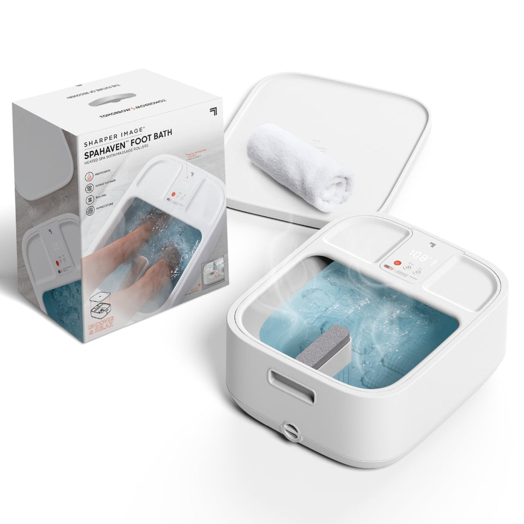 Heated Foot Bath Massager, LED Display, Soothe & Rejuvenate, White