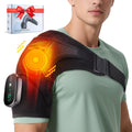 Cordless Heated Brace with Vibration and Heat for Rotator Cuff Relief, Adjustable Heated Massager, Gifts for Women Men