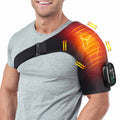 Pads with Massage,Heated Brace for Men Women,Cordless Massager with 5000mAh Battery,Heated Wrap with 6 Heat & 3 Vibra...