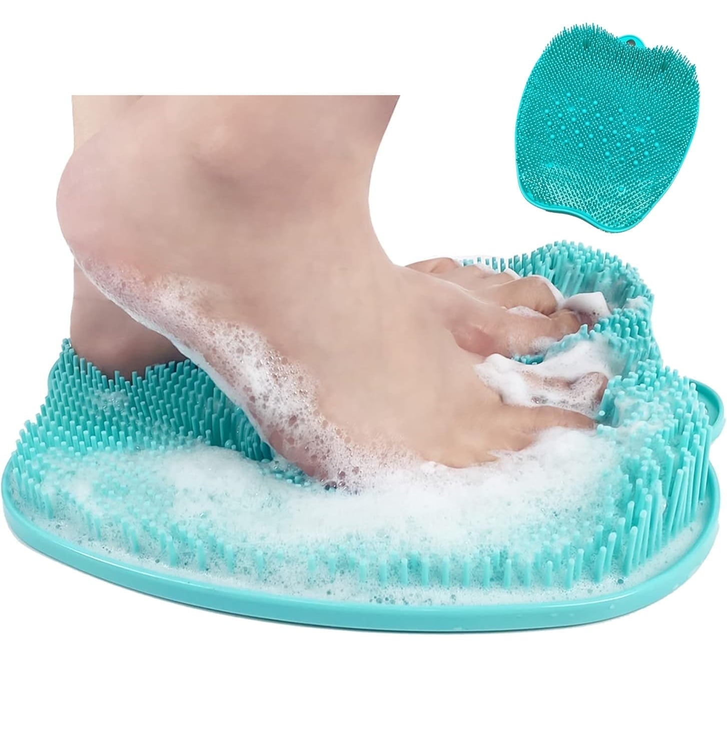 Mat,XL Larger Size Massager Mat with Non-Slip Suction Cups - Cleans, Exfoliationl,Massages Your Feet Without Bending,...