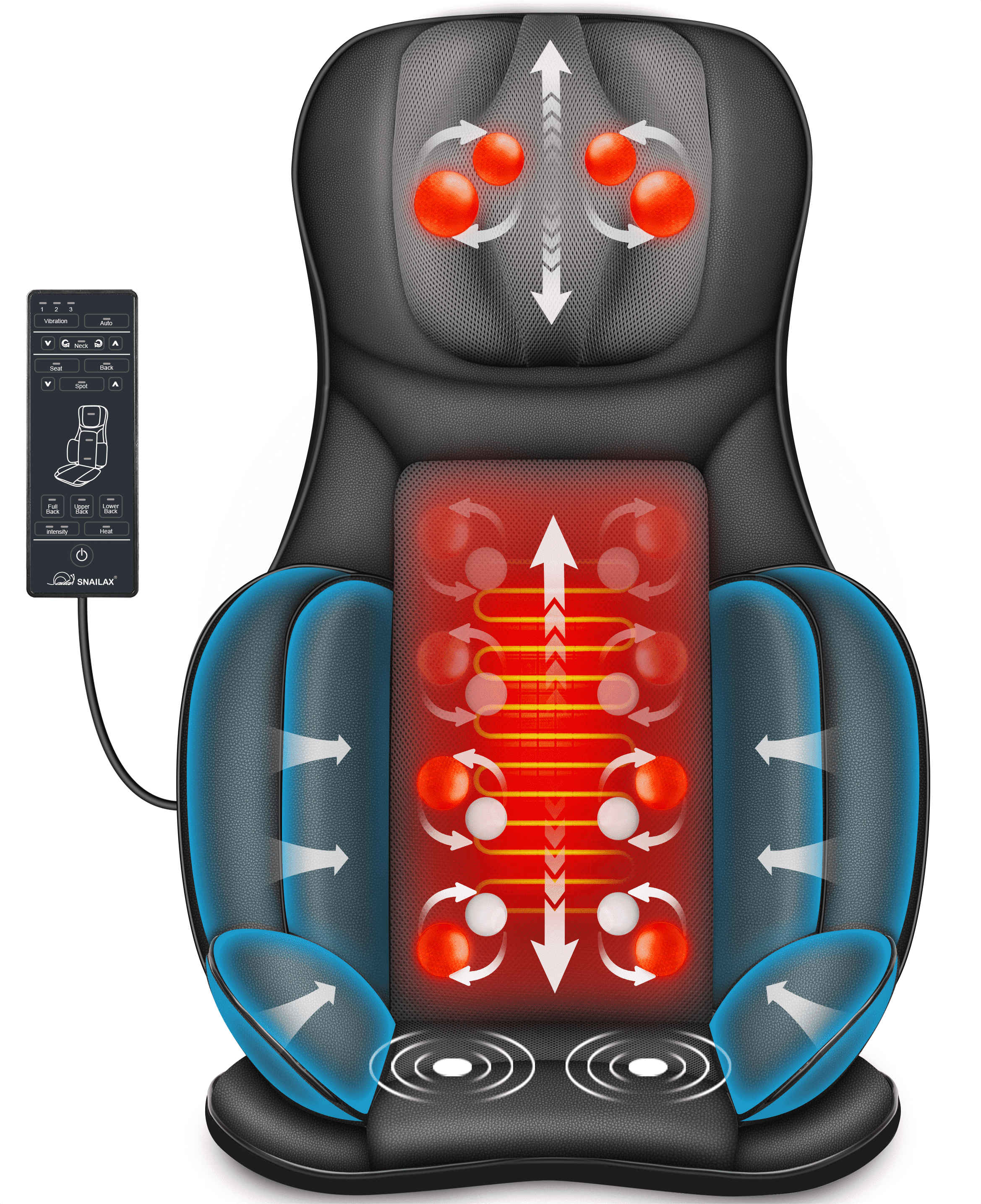 with Heat & Deep Kneading, Adjustable Seat Massage Cushion for Neck & , Gifts