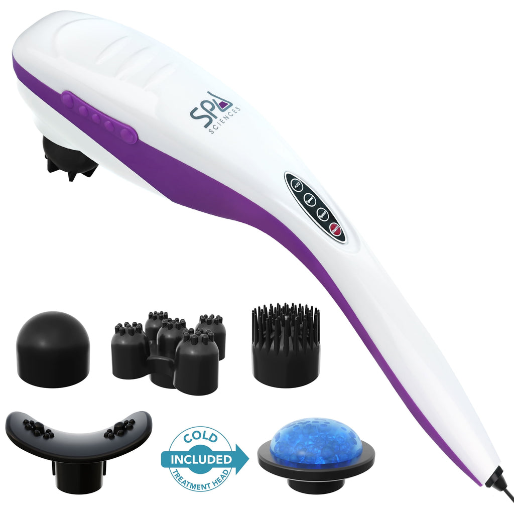 Deep Tissue Massager, Rechargeable, 5 Massage Heads, 4 Modes, For Neck and Back