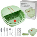 Bath with Heat and Temperature Control, Massager Roller, Bubble, Remote Control, Pedicure Kit, Red Light, Large Heati...