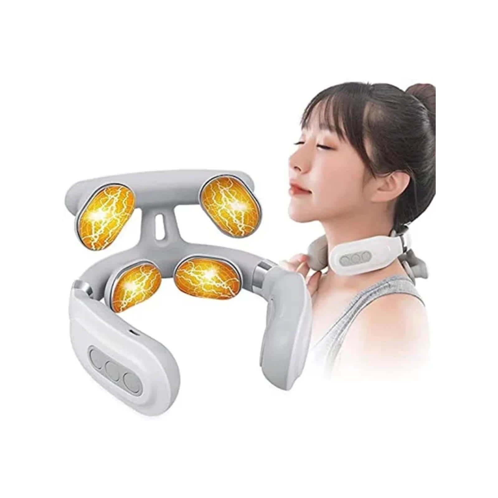 4-Head Deep Tissue Massage With Heat And Modes, Portable Electric Massage Device For Shoulder Back Pain Relief, Home ...