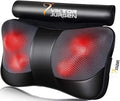 Massage Pillow Shiatsu Deep Kneading Shoulder Back and Foot Massager with Heat-Relaxation Gifts for Women/Men/Dad/Mom