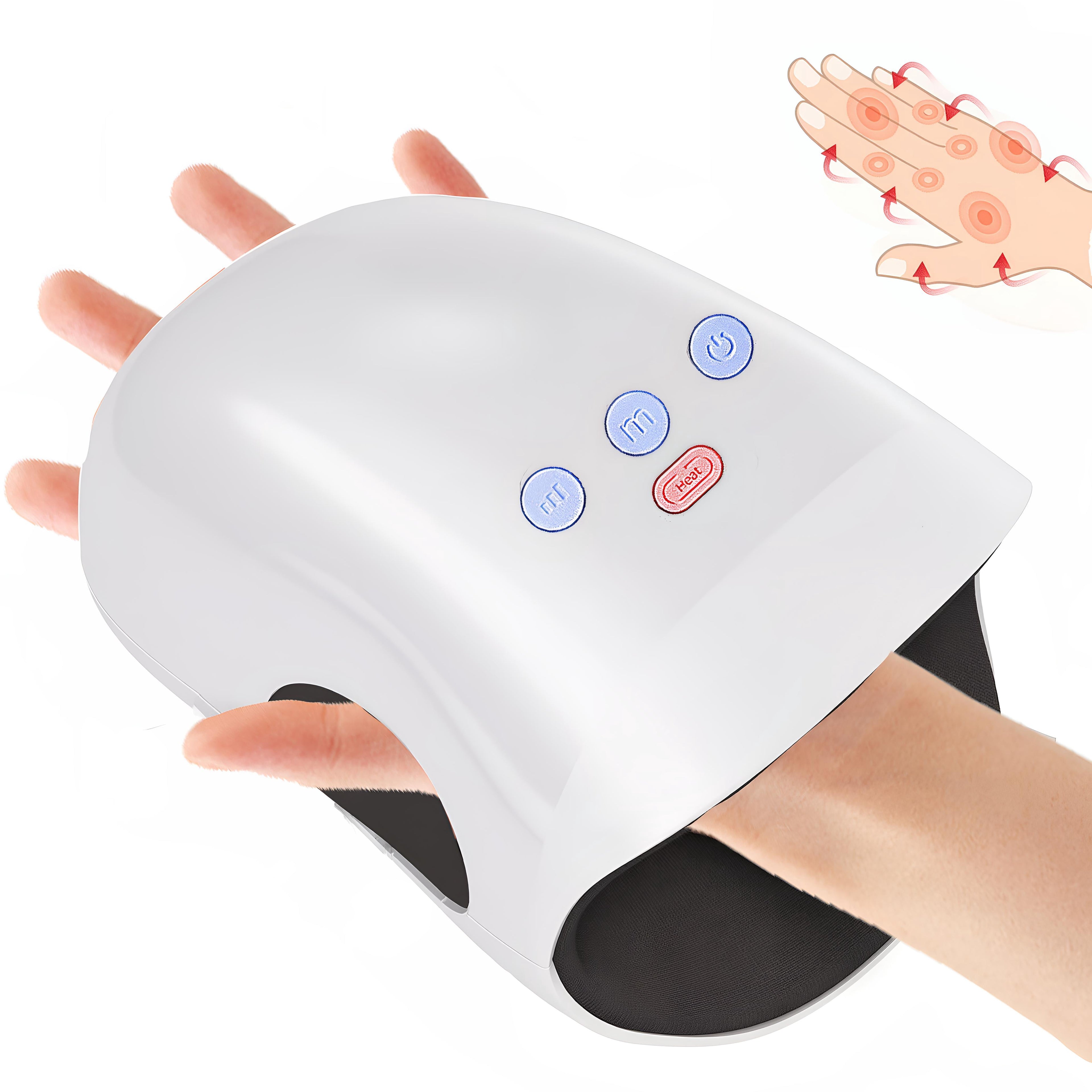 Cordless with Heat and Compression, 3 Mode Palm & Finger with Soothing Warmth, for Relaxation at Home, Office Gift fo...