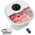 Bath Massager with Heat, Bubbles and Red Light, 8 Massage Roller Pedicure, Foldable Portable Tub for Soaker with Temp...