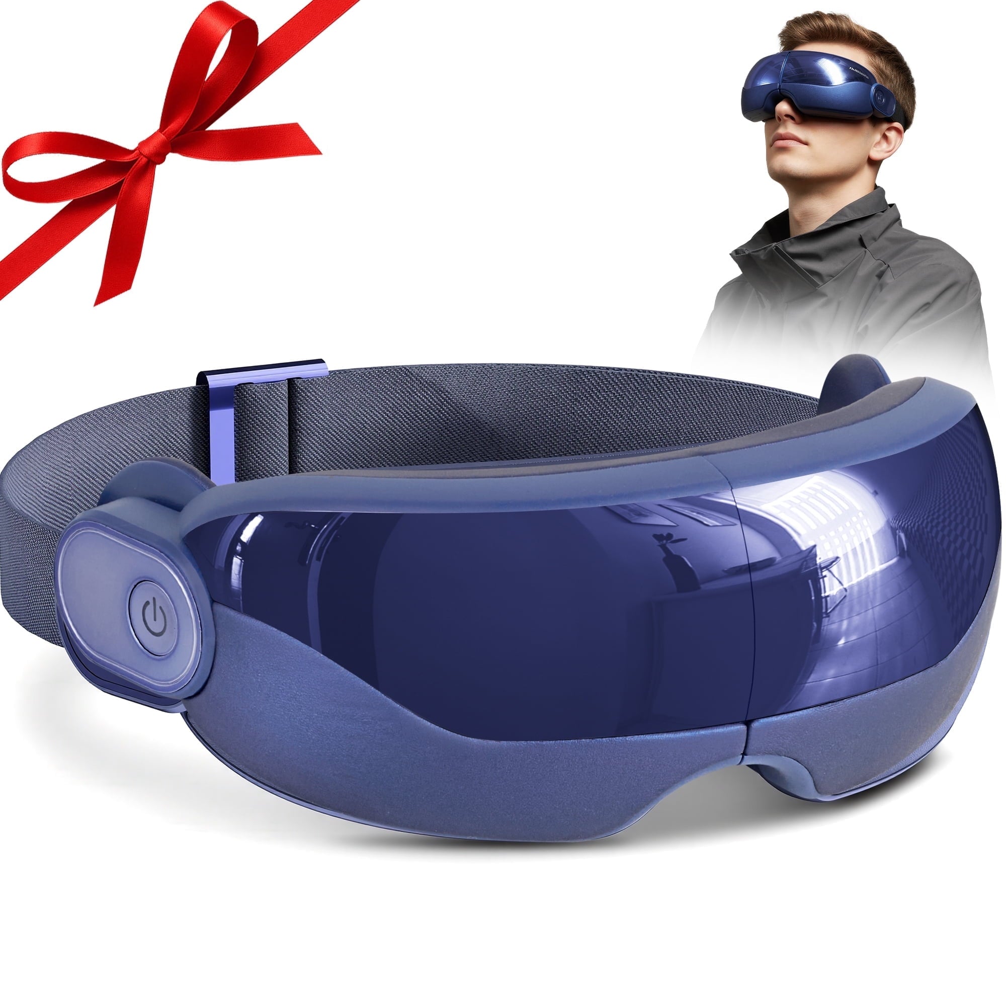with Air Pressure, Open-View Design, Heated for Relieving Strain, Dry , and Headaches, Foldable & Rechargeable