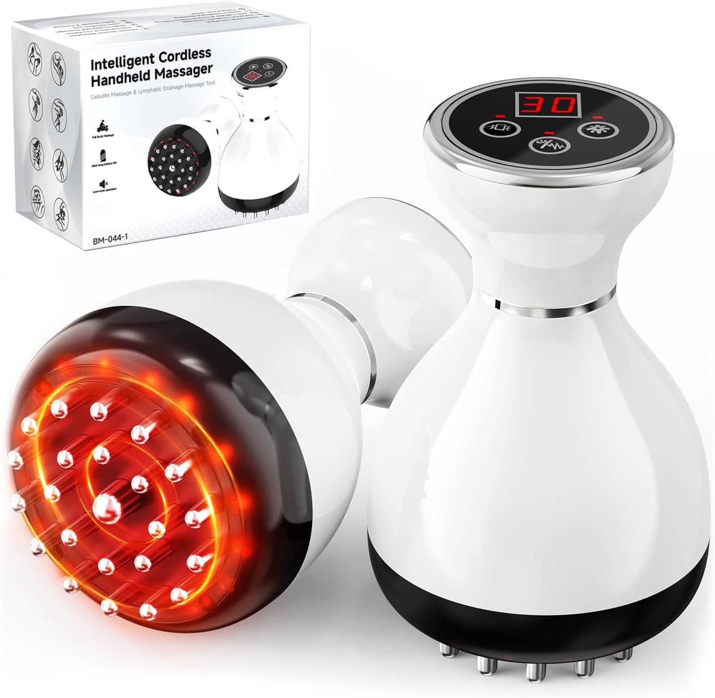 Tool with Heat Vibration and Red Light, Cordless Sculpting r for Legs Arms Waist and Abdomen Appearance Care