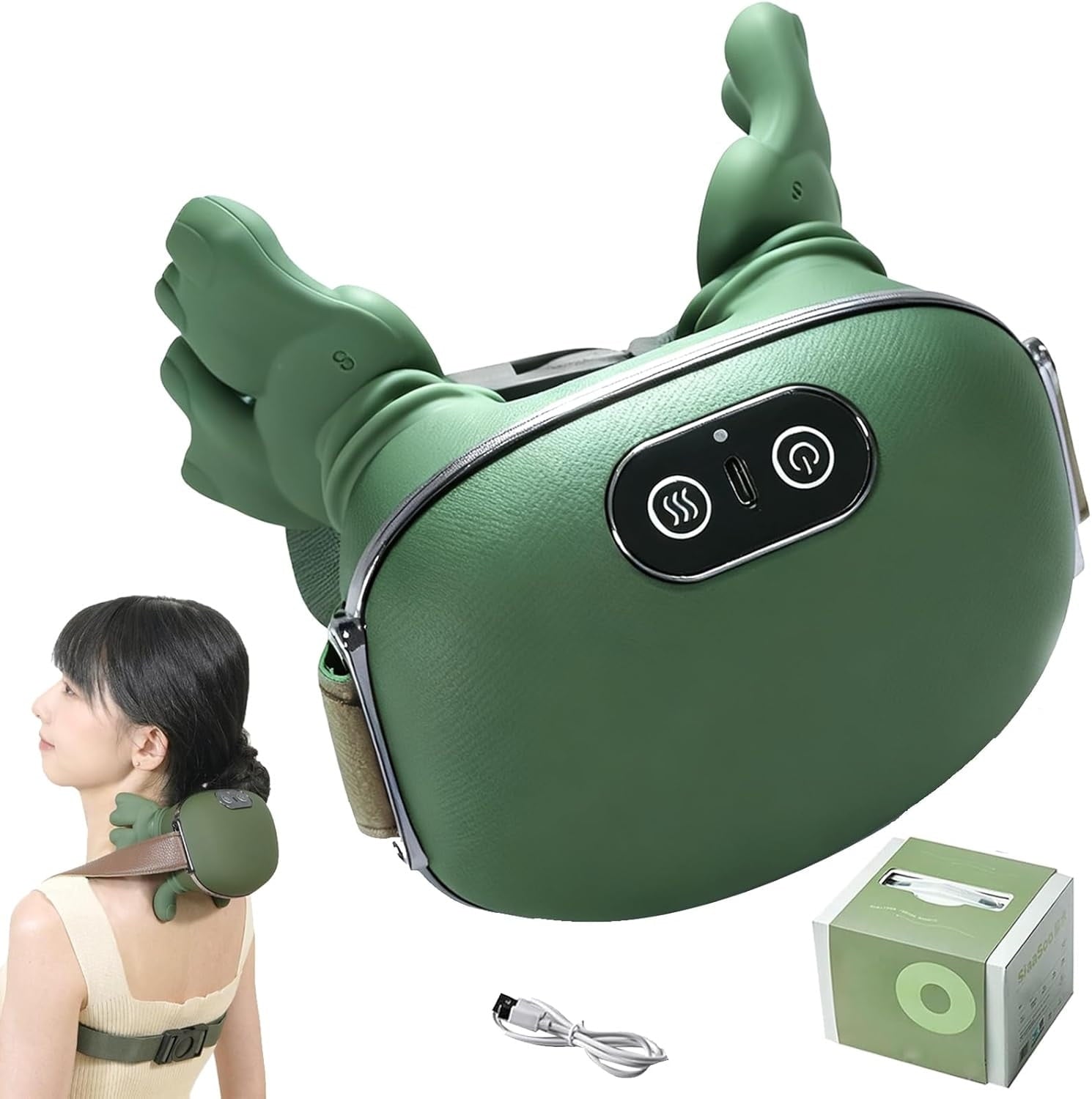 with Real Hand Simulation, Wireless Portable and Back , 4D Kneading Massage Design for Pain Relief and Muscle Relax G...