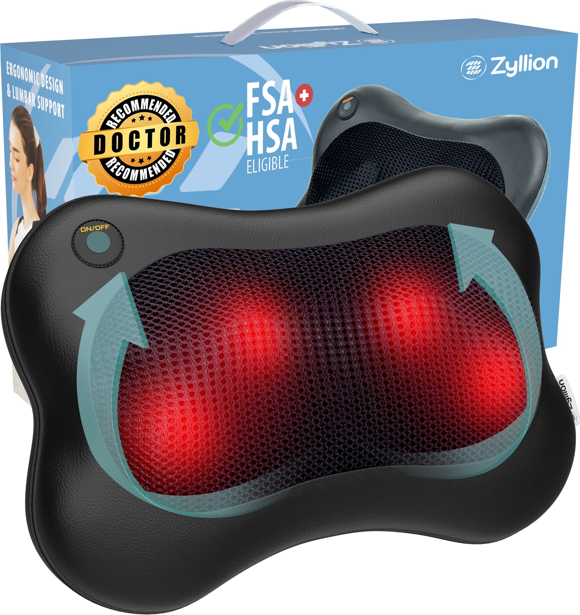 & Neck Massager with Heat for Muscle Pain, Black