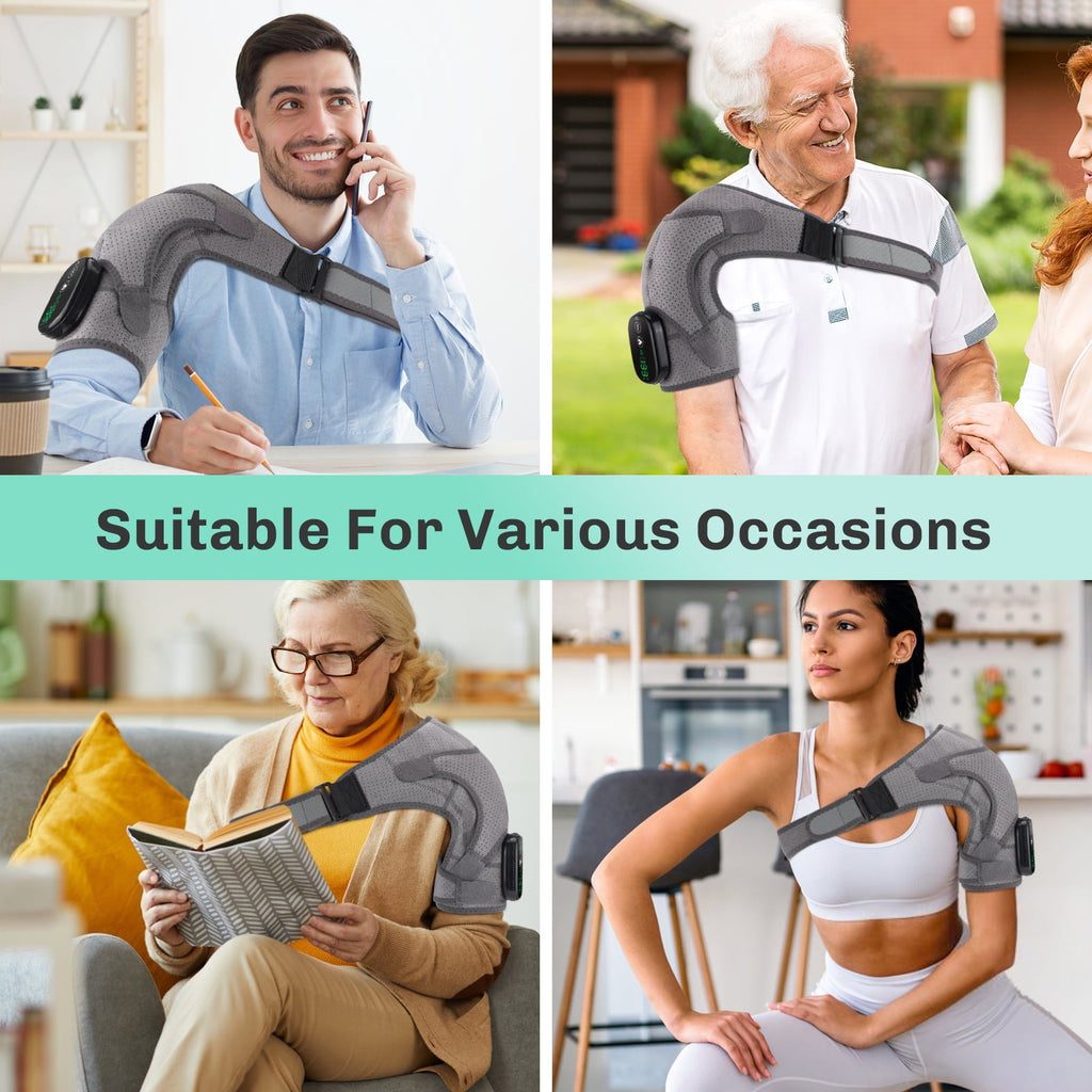 with Massage,Heated Wrap for Women Men, Cordless Massager with 5000mAh Battery,Heated Brace with 3 Heat & 3 Vibration... - Image 5