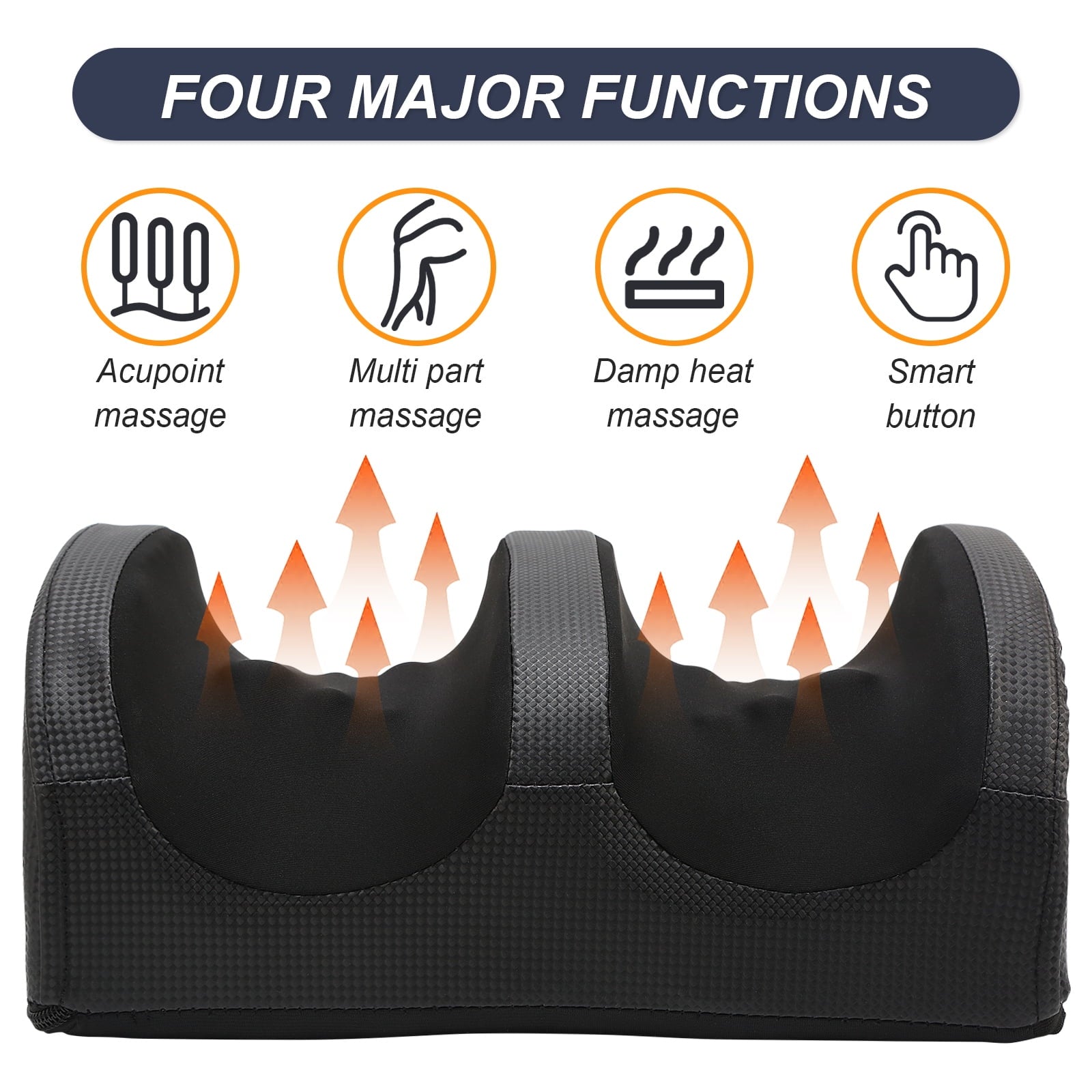 Electric Foot Massager Machine with Heat, Shiatsu Kneading Feet and Calf Massagers for Relaxation, Plantar Fasciitis ... - Image 3