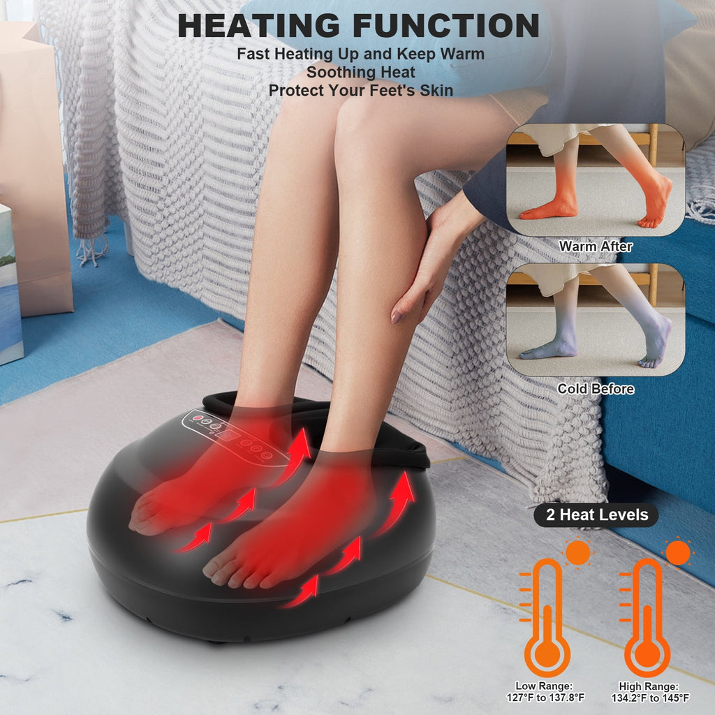 with Heat & Deep-Kneading, Air Compression Shiatsu Massage for Plantar Fasciitis, Circulation, Relaxation & Gift - Image 4
