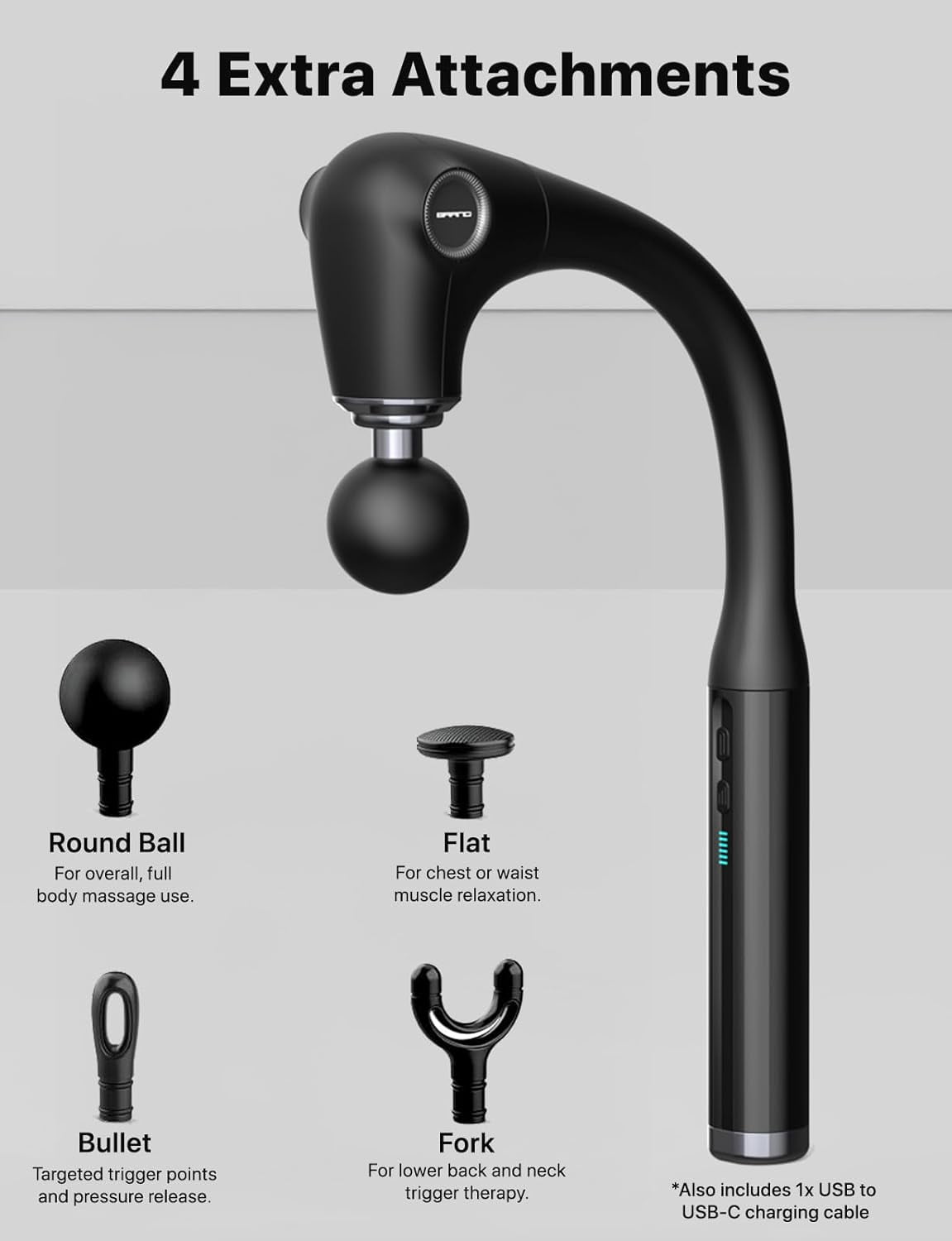with Upgraded Extension Handle, Deep Tissue, Back r, Muscles/Neck/Shoulders/Legs r Portable for Pain Relief, with 4 H... - Image 5