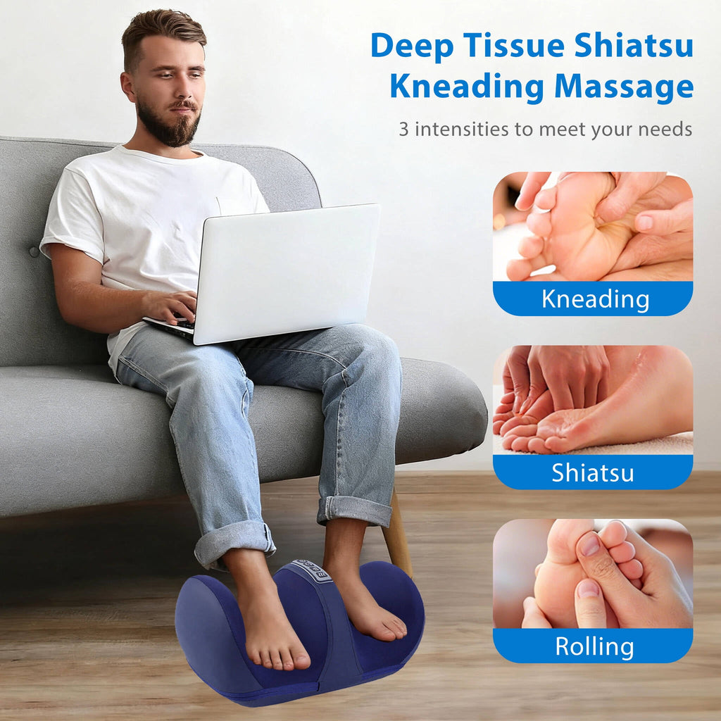 Massager with Heat, and Calf Massager with Massage Roller, Relaxing Gifts for Women Men Mom Dad Birthday Gift,Blue - Image 3