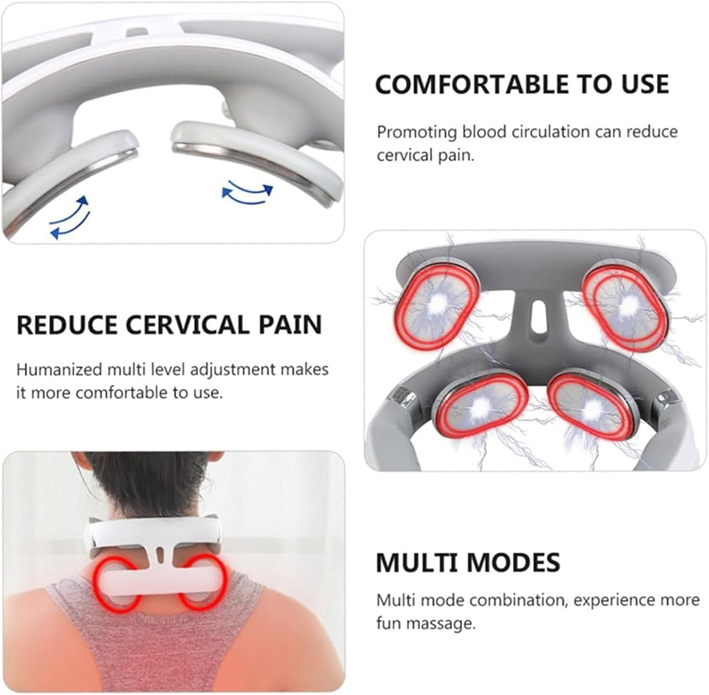Pro 2.0 Neck Massager with 4 Heat Heads & Vagus Nerve Stimulator, Cordless Electric Massage for Neck Shoulder, 6 Mode... - Image 4