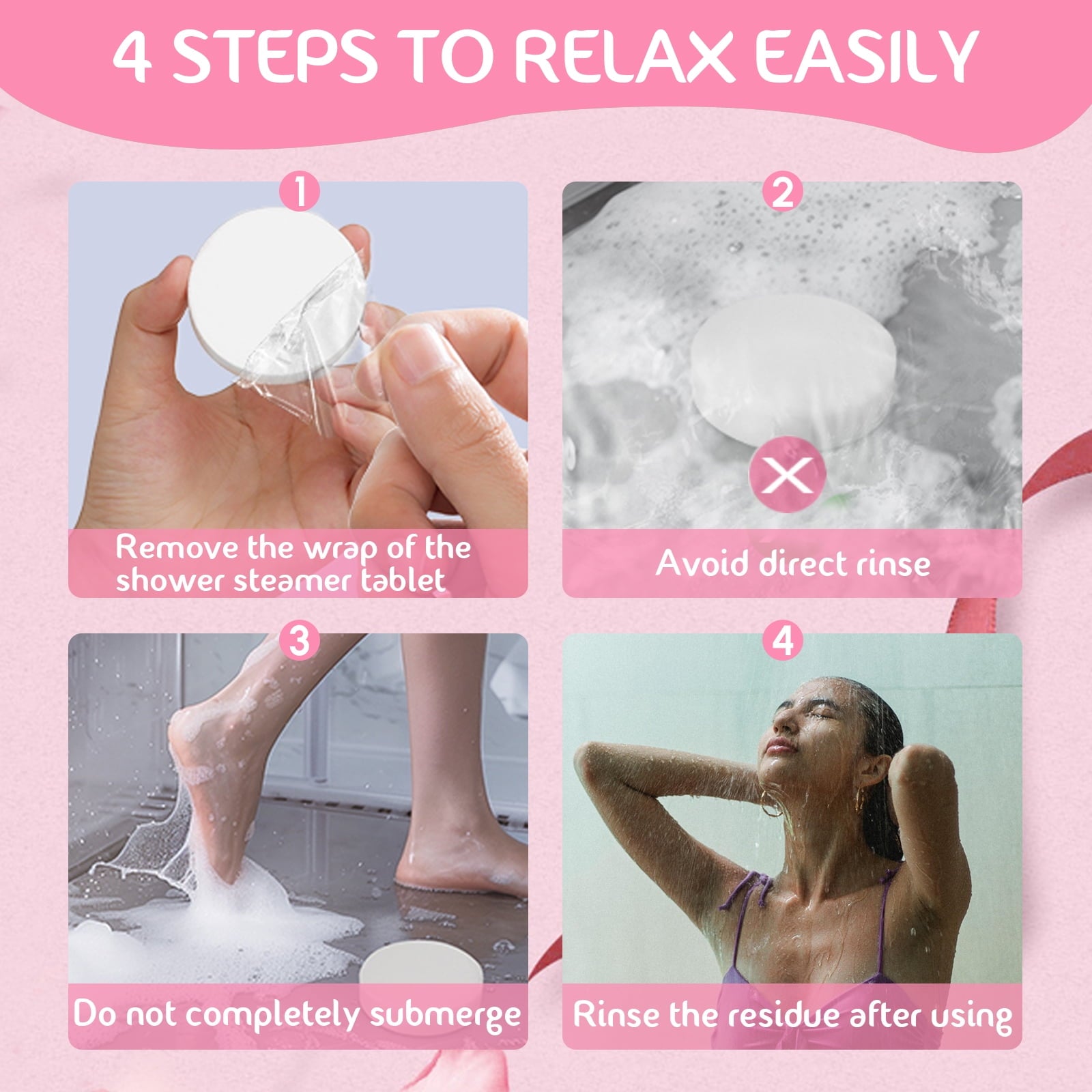 Steamers, 8 Pack Essential Scented Bombs for Stress Relief & Relaxation, Mother’s Day Gift for Her, Spa Gift Set for ... - Image 4