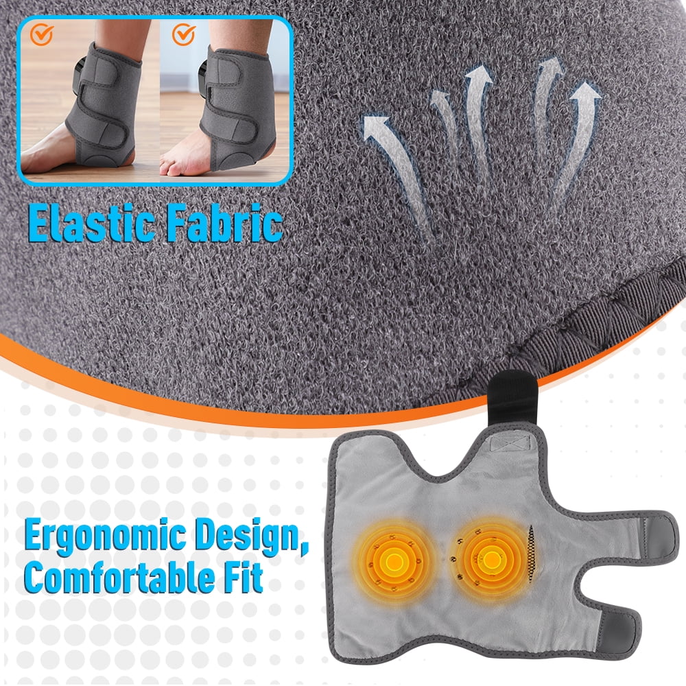Massager with Heat, Heating Pad, Rechargeable Heated Brace Wrap, 6 Heating, 3 Massage Modes, Adjustable Timer, Gray S... - Image 6