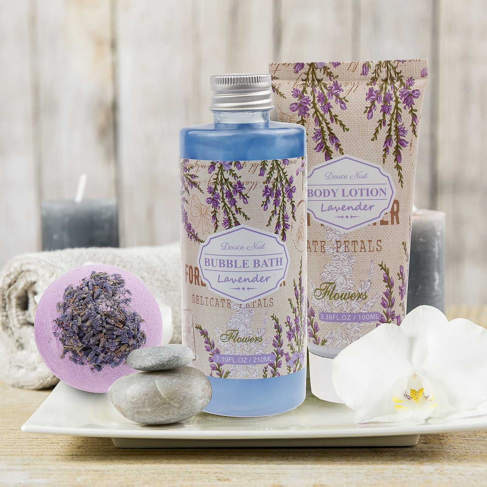 Gifts Baskets in Lavender Essential - Christmas Birth Gifts for Women -18pc Bath Body At Home Spa Relaxing Self Care ... - Image 6