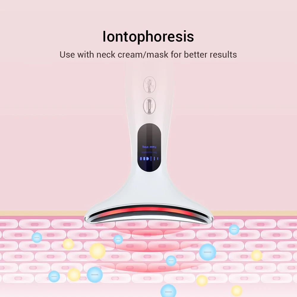 and Neck Massager with Red Light Therapy, 3 Modes Facial Massager for Skin Firming and Wrinkle Reduction, Rechargeabl... - Image 3