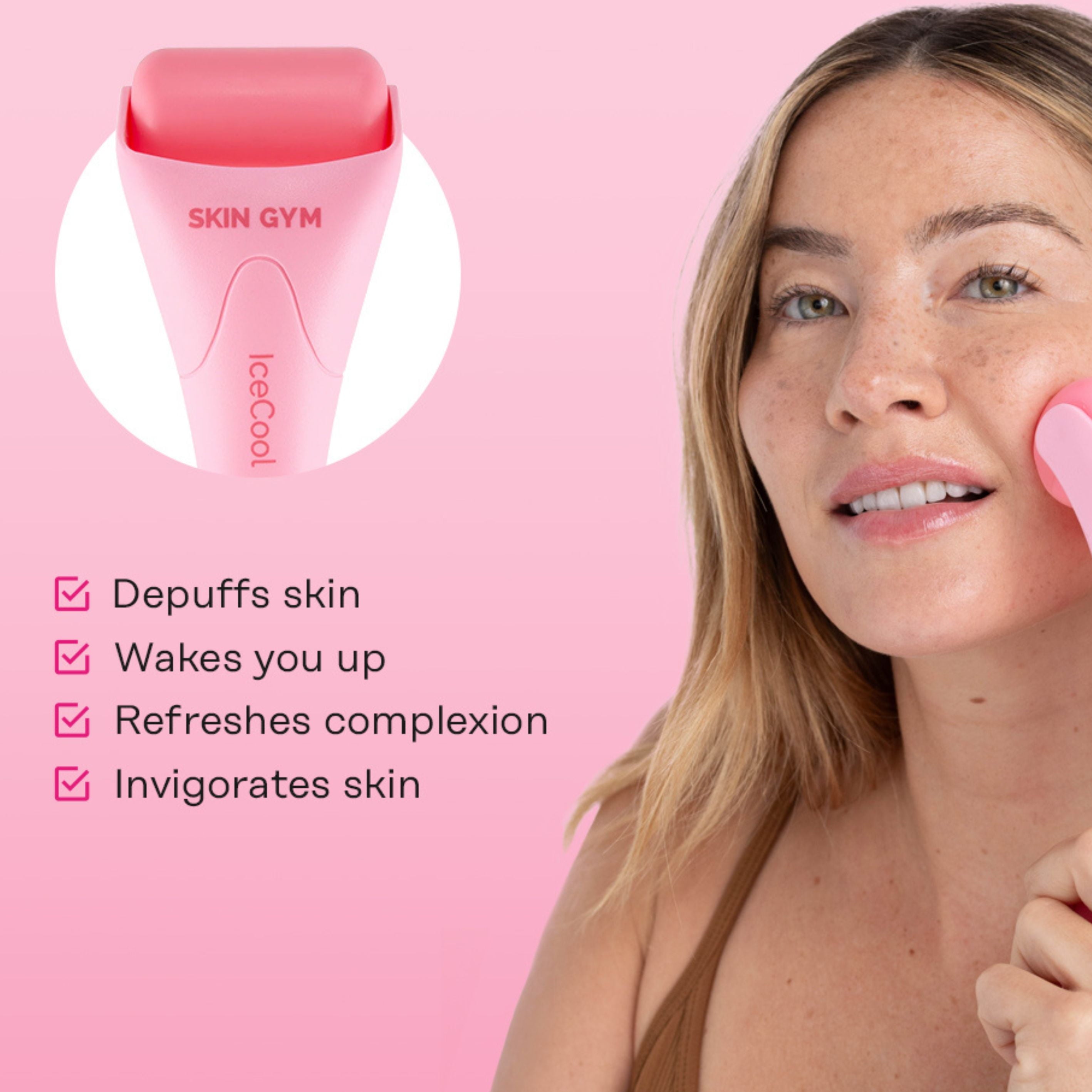 Pink Cool CryoGel Ice Roller for De-puffing and Soothing , Reduces Redness and Calms Irritation with Cryo-Therapy and... - Image 5