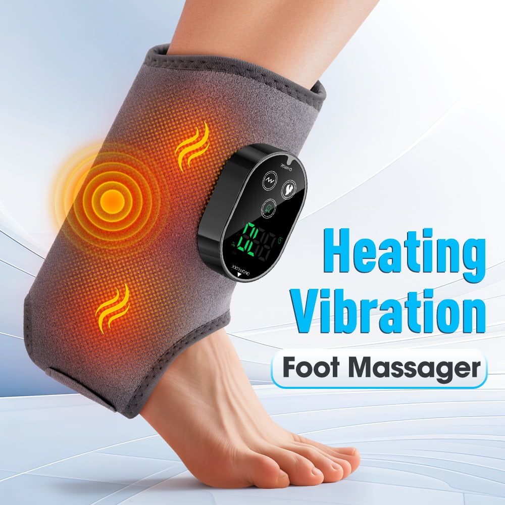 Pads, Foot Massager with Heat, Massage Foot Pad, 6 Heat Levels, 3 Vibration Modes, Adjustable Timer, Auto Shut Off, Gray - Image 2