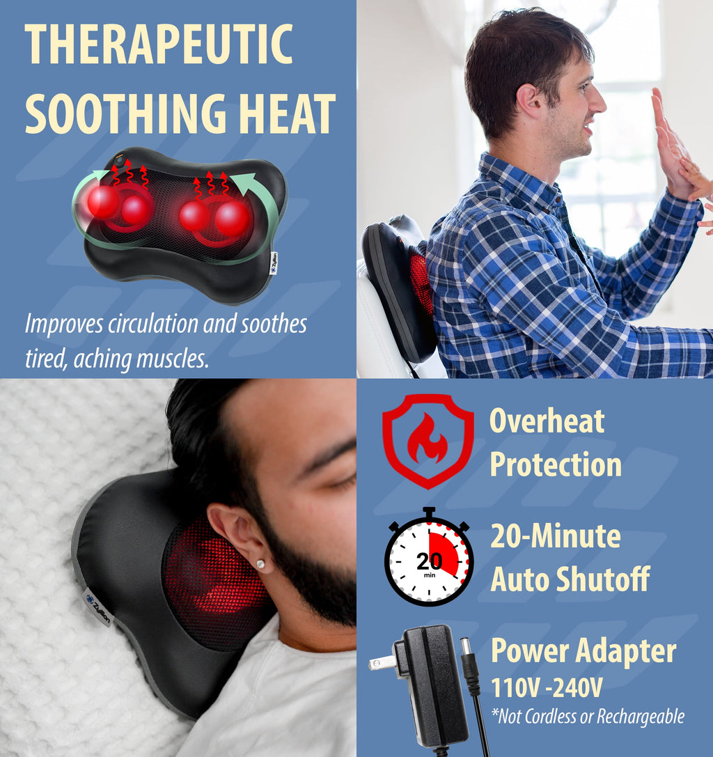 & Neck Massager with Heat for Muscle Pain, Black - Image 5