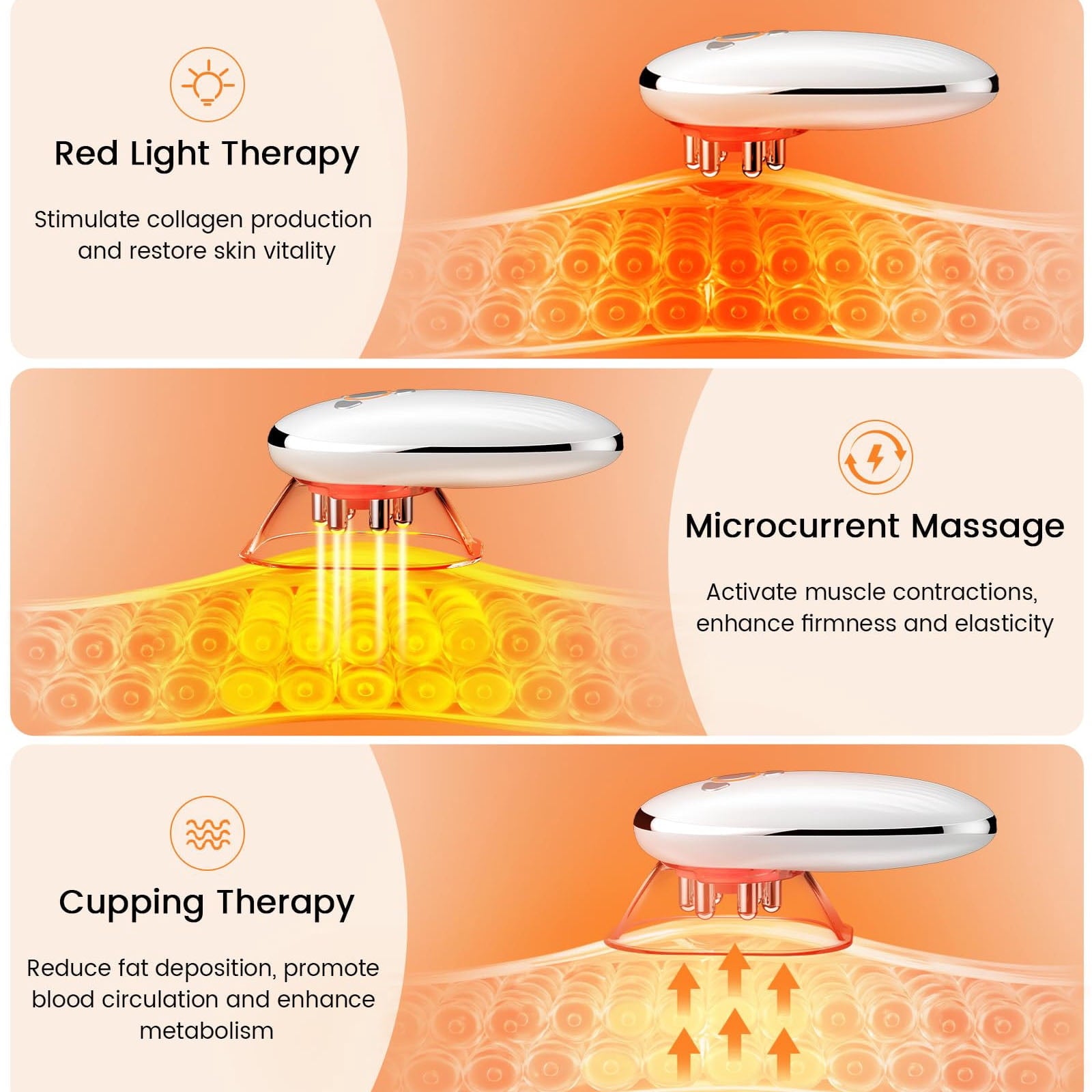 3 In 1 Body Sculpting ,Cordless Handheld Vacuvia for , Massage Tool for Belly, Neck, Legs, Hip, Arms - Image 3