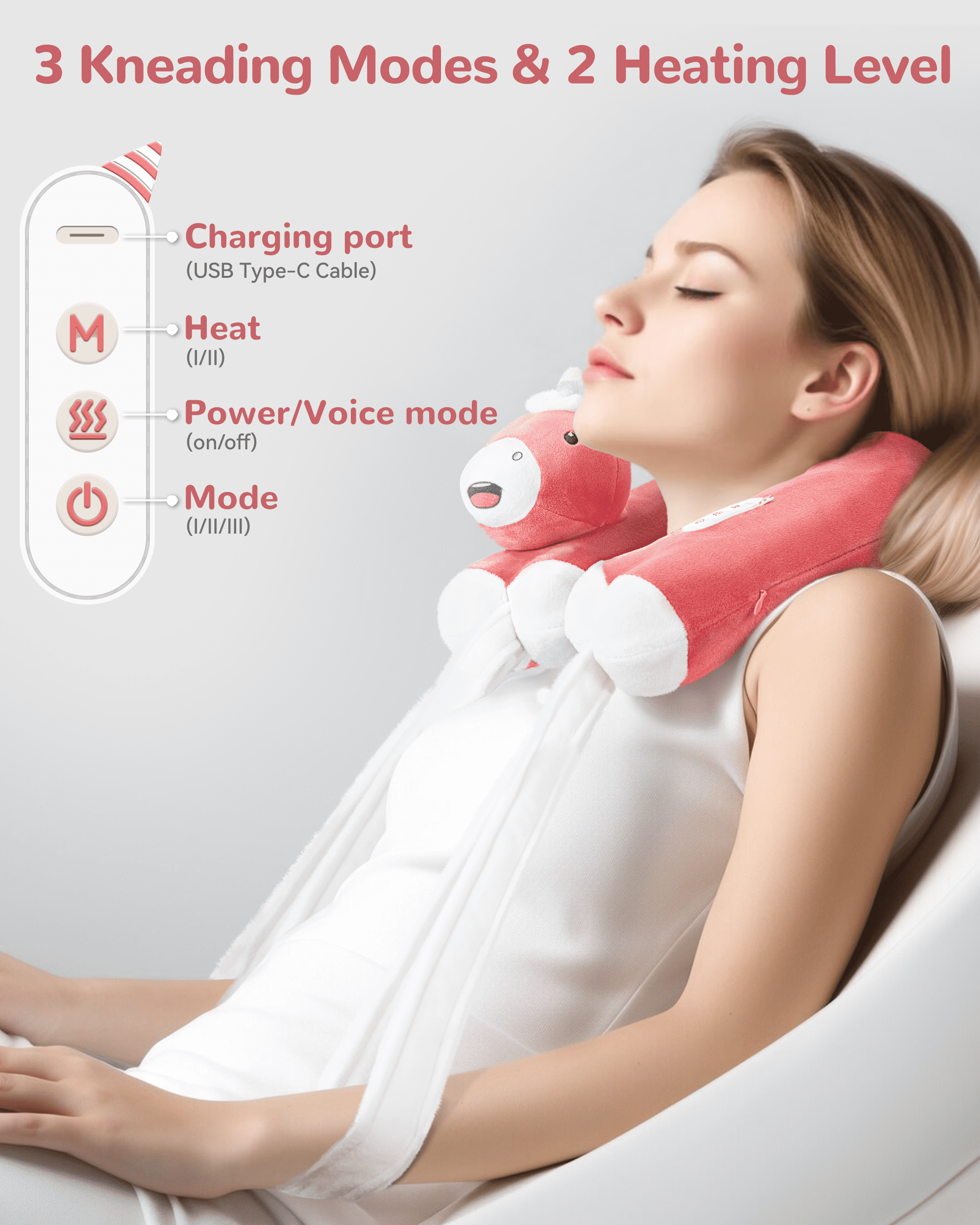 Massager with Heat, Cordless Shiatsu Massager Pillow, Gifts - Image 3