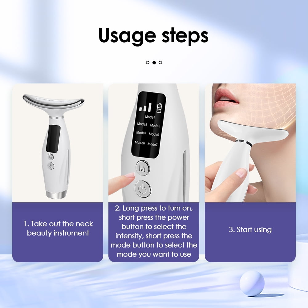 2025 New Face Neck Massager with 7-Color Light Modes for Face Sculpting Skin Care,Tightening,Smoothness, Facial Massa... - Image 6