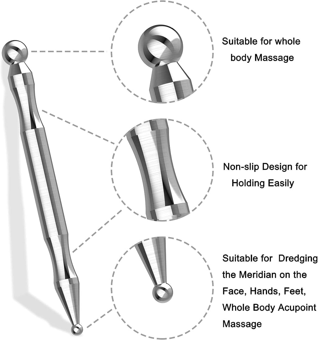 Reflexology Tools Stainless Steel, Trigger Point Massager Tool, Deep Tissue Massage Tool - Image 3
