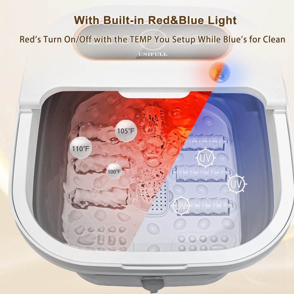 Bath with Heat and Massage Rollers, Touch Screen, Bubble, Pedicure Kit, Temperature Control - Image 6