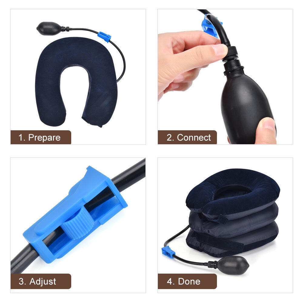 Device,Inflatable Collar,Adjustable Head and Massager, Relieves Pain - Image 3