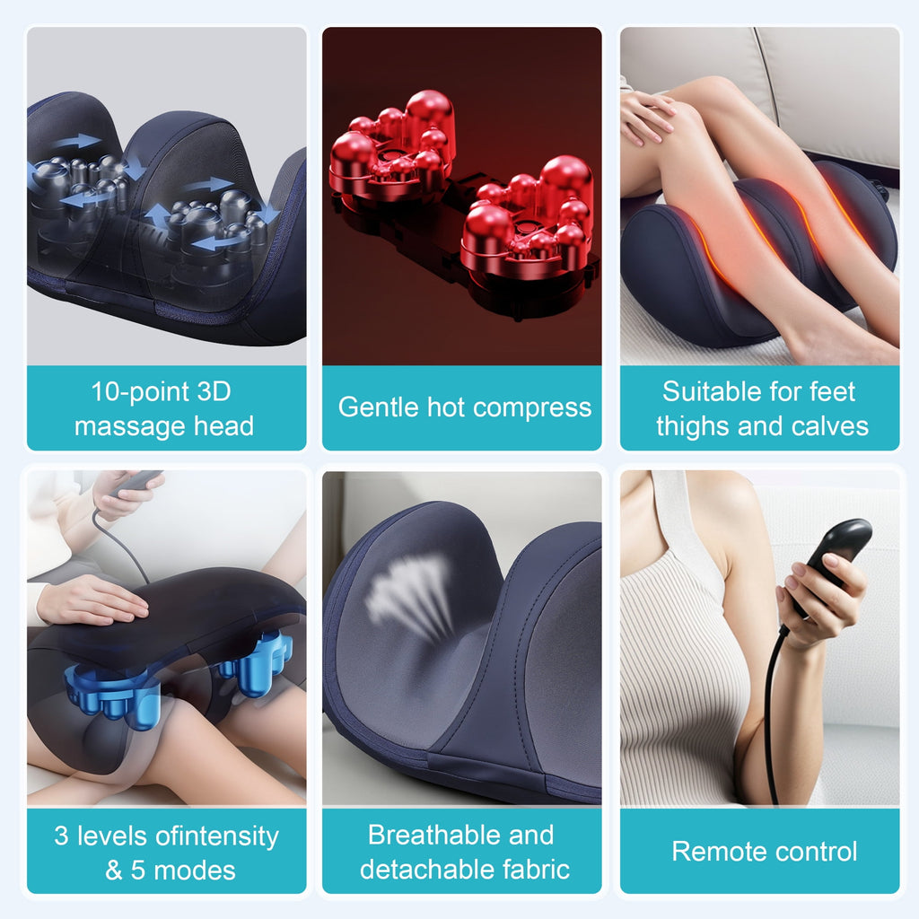 Massager Machine with Heat, and Calf Massager for Plantar Fasciitis, neuropathy,Pain Relief, Gifts for Women & Men - Image 5