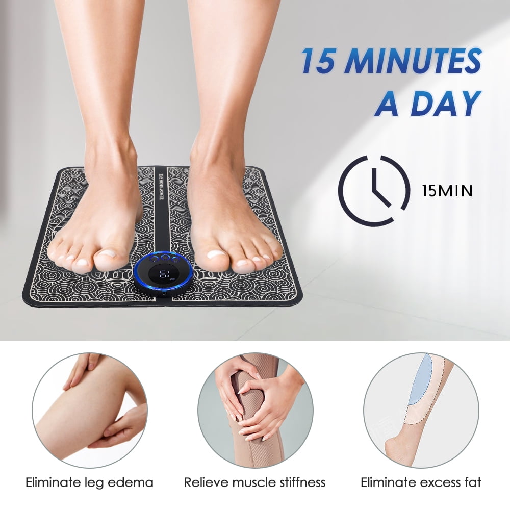 Mat, Portable Pad Stimulator Massage Machine with Remote Control 8 Modes and 19 Intensity Levels for Relaxation - Image 2