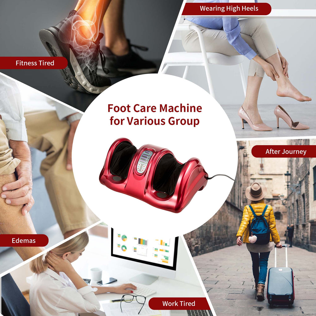 Massager Kneading and Rolling Leg Calf Ankle with Remote Red - Image 2