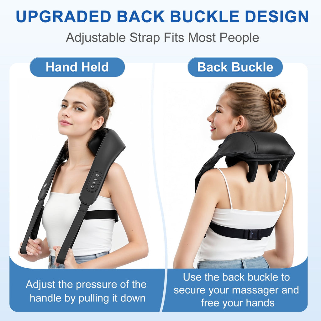 and Shoulder Massager with Heat, Cordless 6D Deep Tissue Kneading Massager for , Back, and Legs - Black - Image 5
