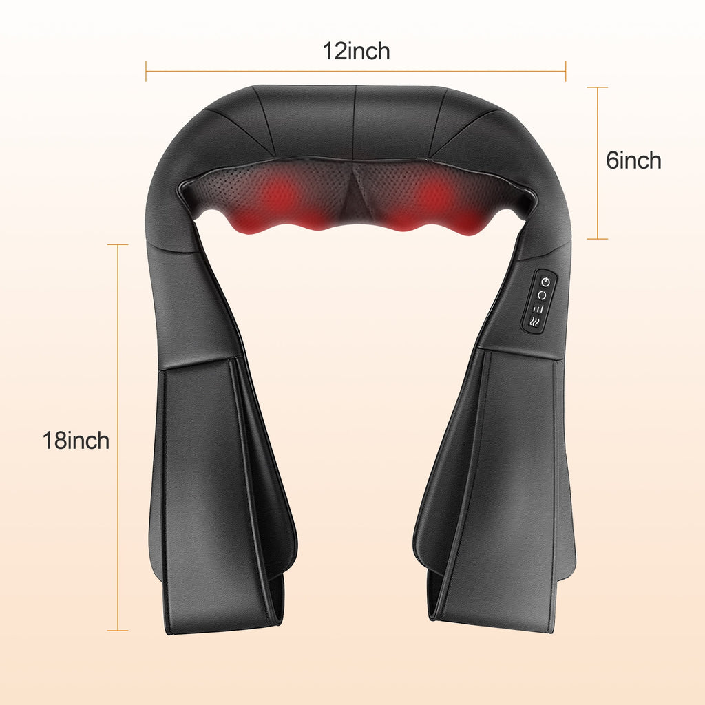 Shiatsu Shoulder and Kneading Back with Heat, for Home, Office, Car Use and Travel Use, Black - Image 6