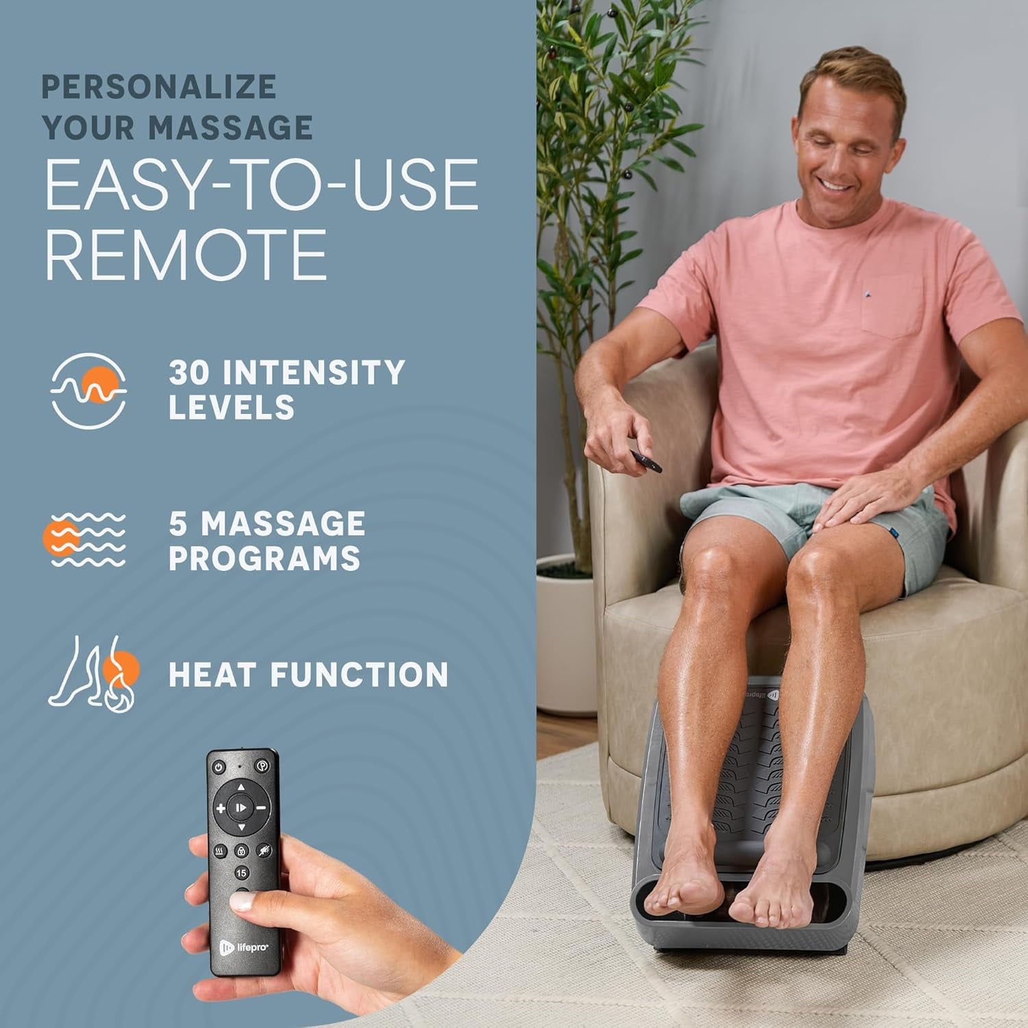 for Neuropathy Electric with Heat, Deep Kneading & Calf Therapy, Reflexology, Blood Circulation, and Relaxation - Gray - Image 4
