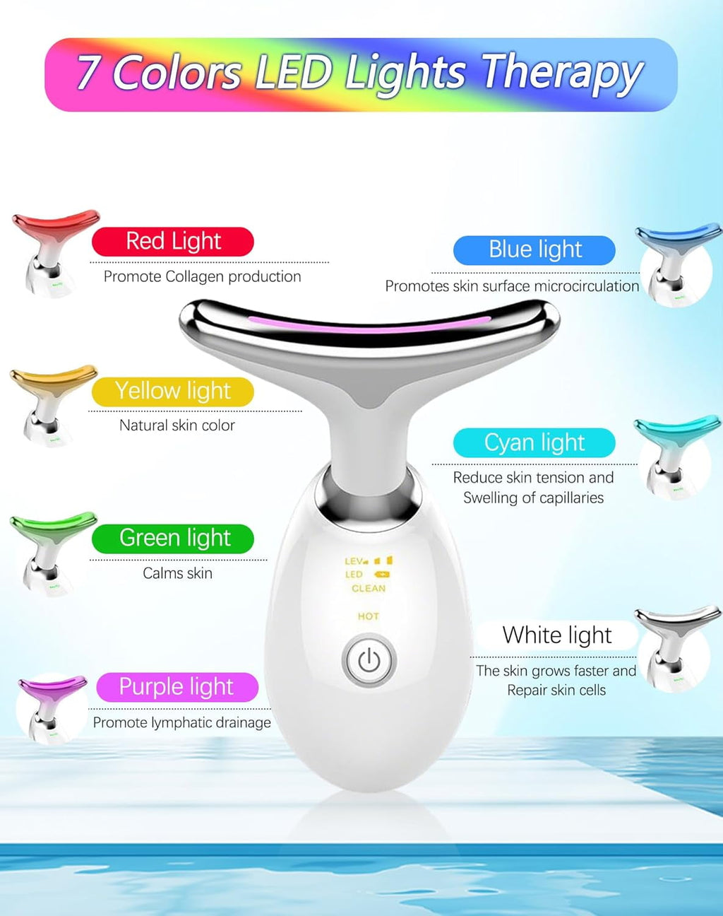 7-in-1 LED Facial Sculptor, 2026 New Facial Sculptor for Face and Neck, Portable Beauty Care Tools, Facial Massager f... - Image 6