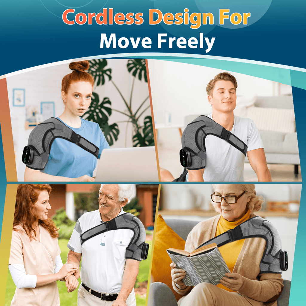 Brace, Cordless Heating Pads , Eletric Massager with 3 Heating Vibration Settings for Men Women - Image 4