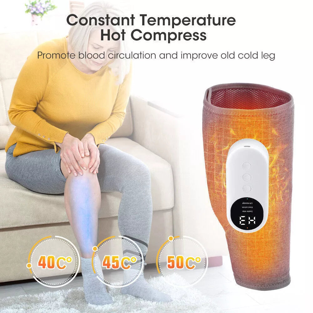 with Heat, Air Compression for Circulation & Pain Relief, 3 Intensities and Modes, Easy-to-Use Calf Muscle Relaxation... - Image 3