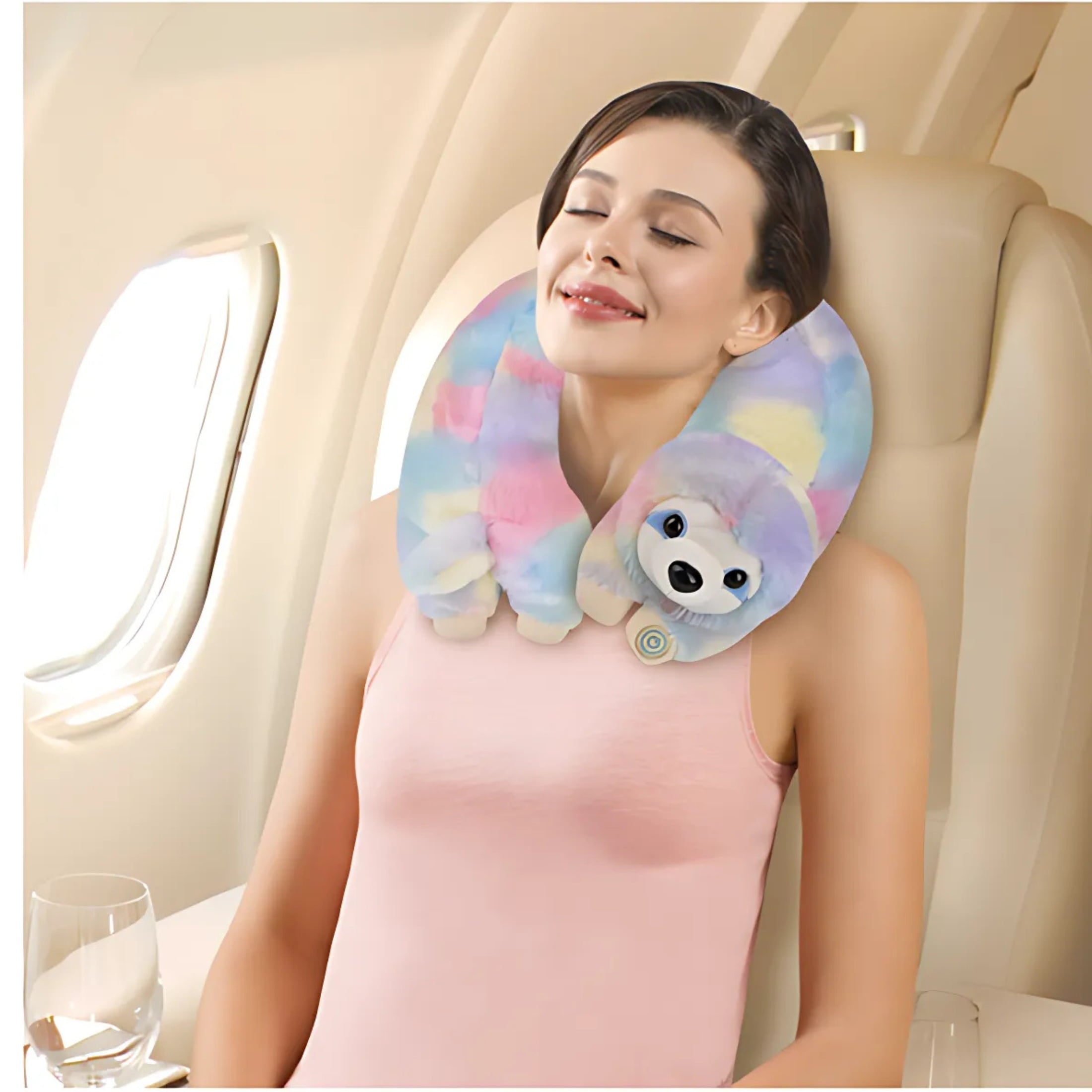 Massager, 11in Vibrating Animal Massage Cushion U-Shaped Pillow with Relaxing Vibration Soft Portable Travel Wrap Chr... - Image 6