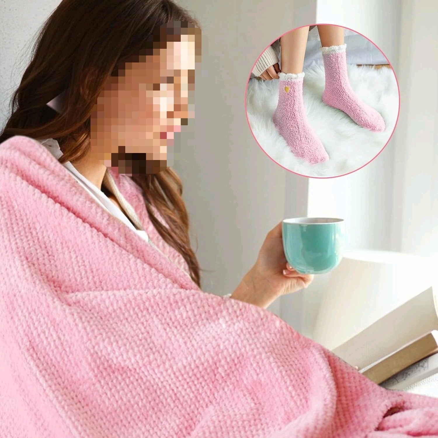 for Women, Rose Relaxing Spa Basket, 10 Pcs Self Care Get Well Soon with Flannel Blanket, Thank You Mother's Day Gift... - Image 2